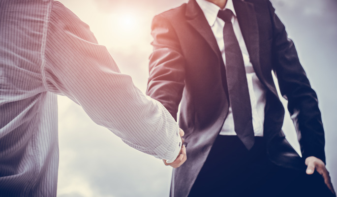 Adult industry professionals closing a business deal
