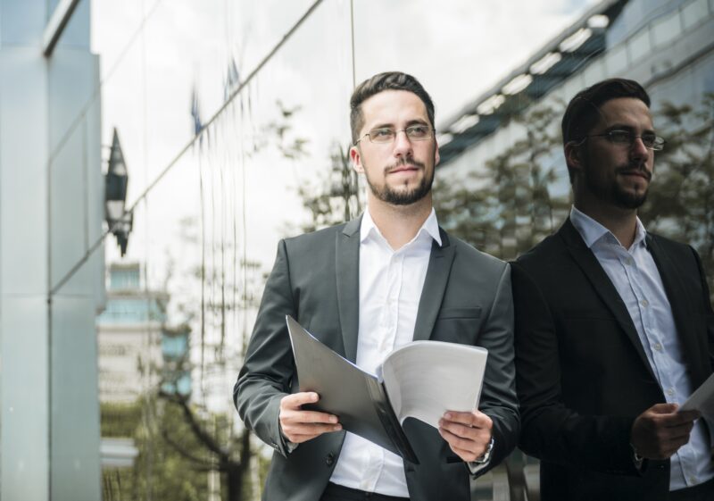 Businessman with some papers