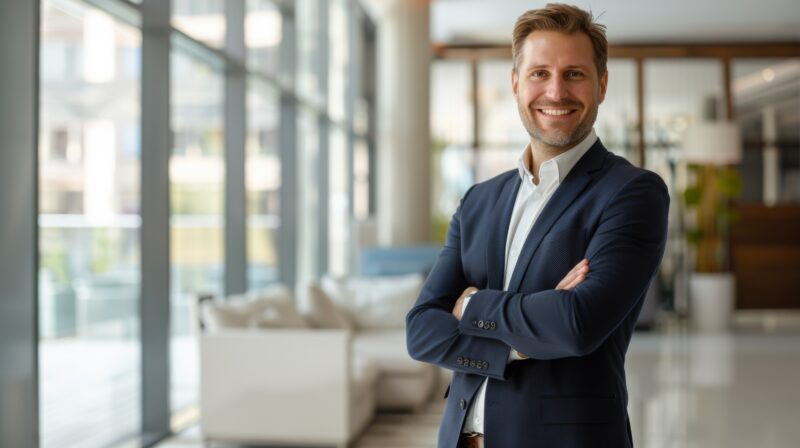 Smiling man in a suit