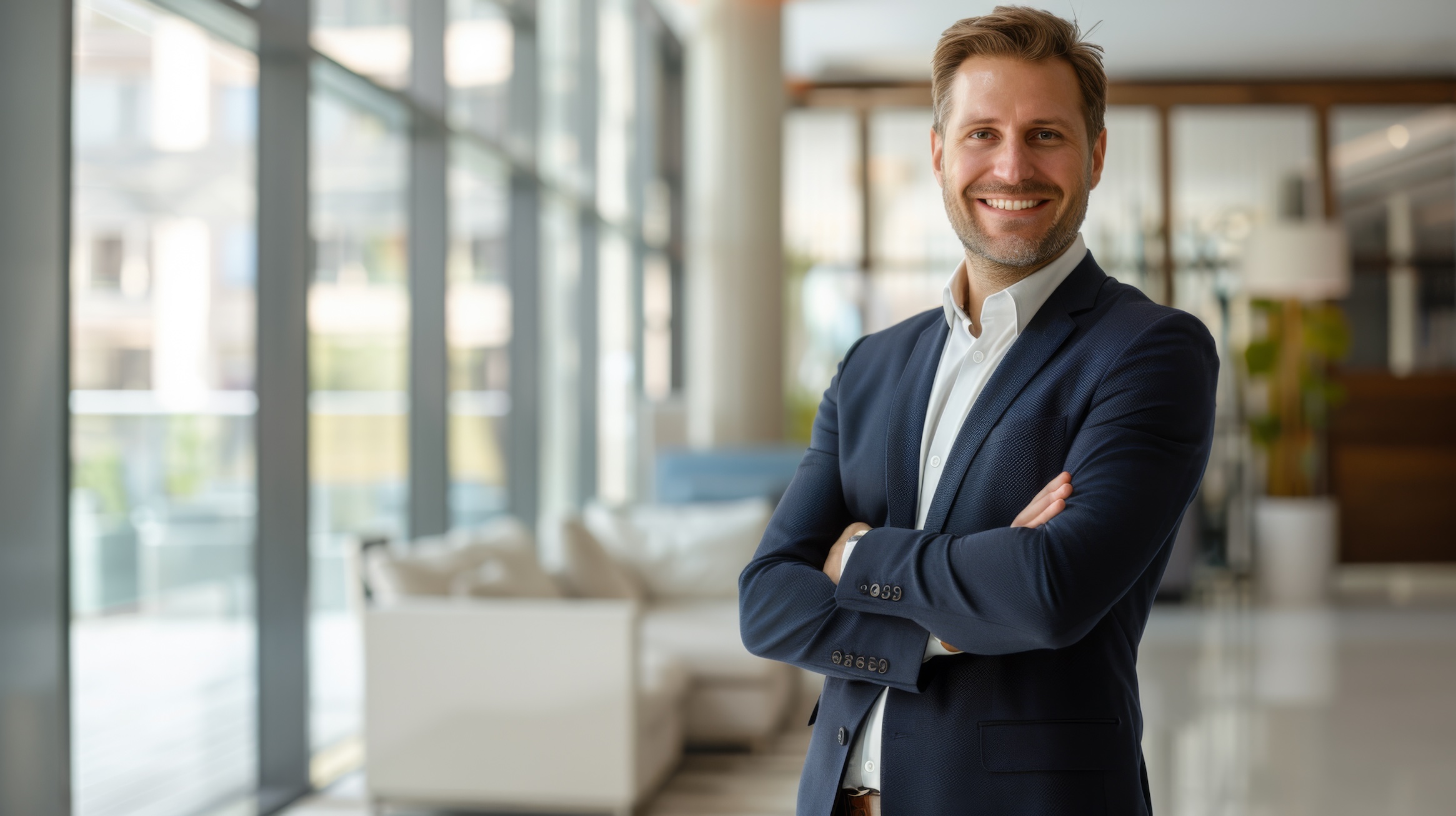 Smiling man in a suit